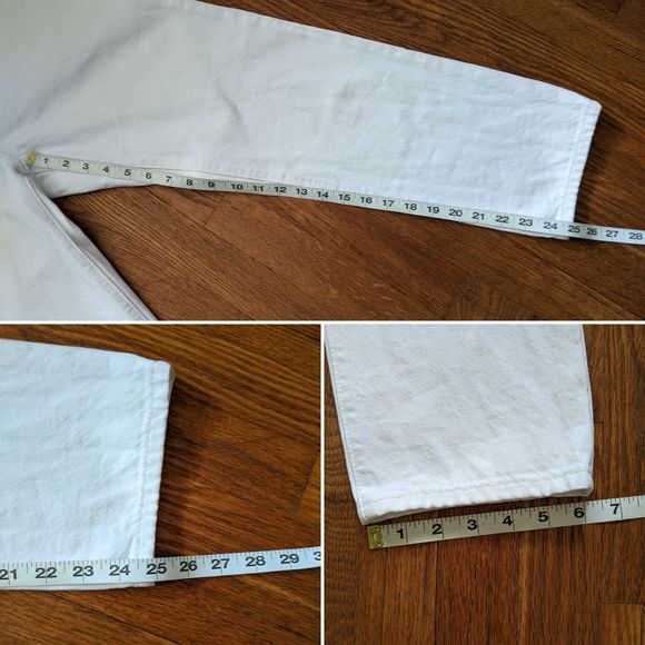 Levi's 501 White Straight Leg Jeans, Big E, W26 L26 - Picture 13 of 14